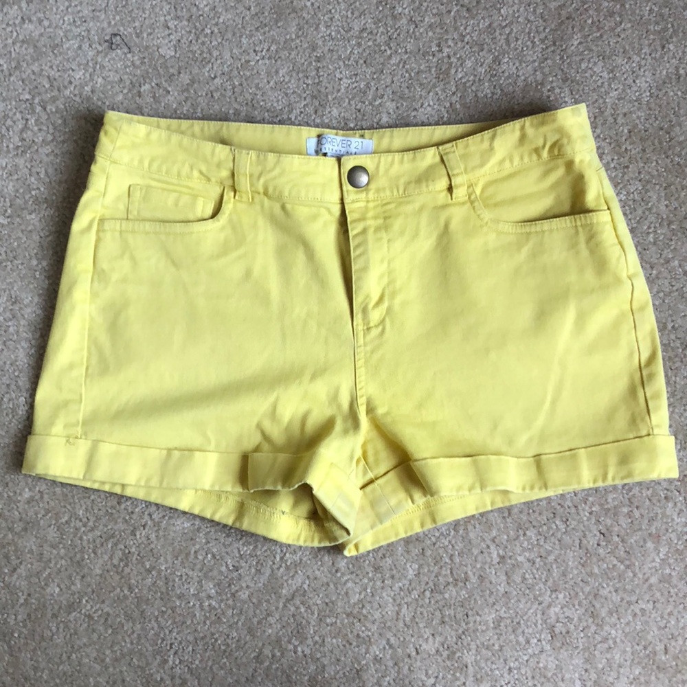 Yellow Midi Shorts
